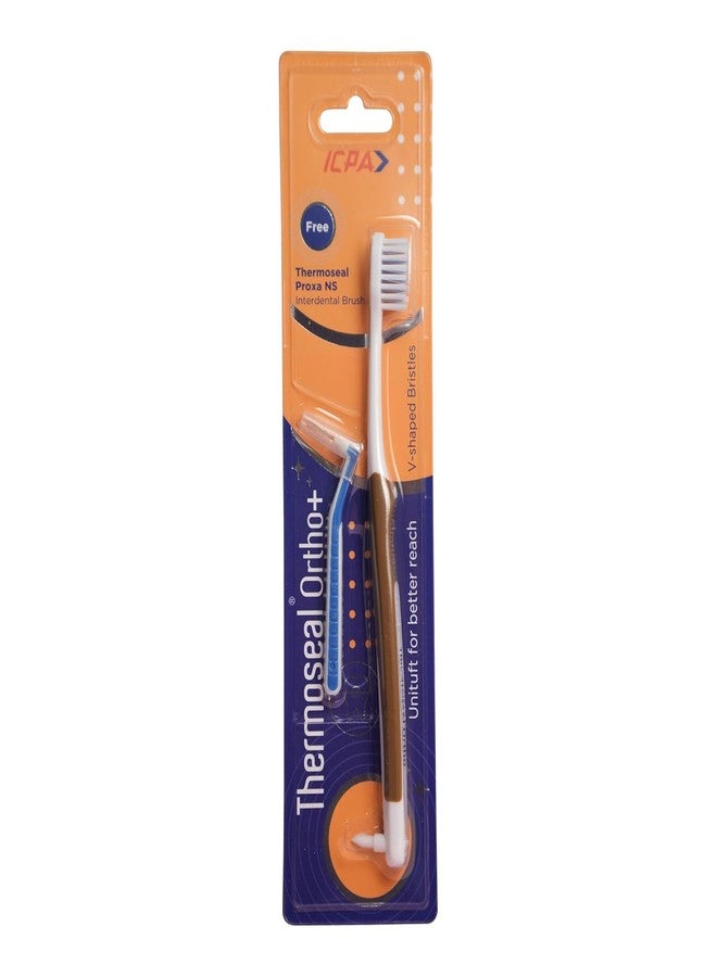 ICPA Thermoseal Ortho+ Toothbrush (Pack Of 3) with Soft Bristles and Fluoritop Anticavity Mouthrinse (Pack Of 3) - Combo - Image 3